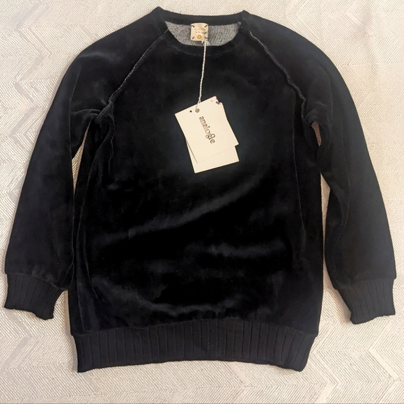 Lil Legs Velour Sweater With Ribbed Band Size 8 - Picture 1 of 4